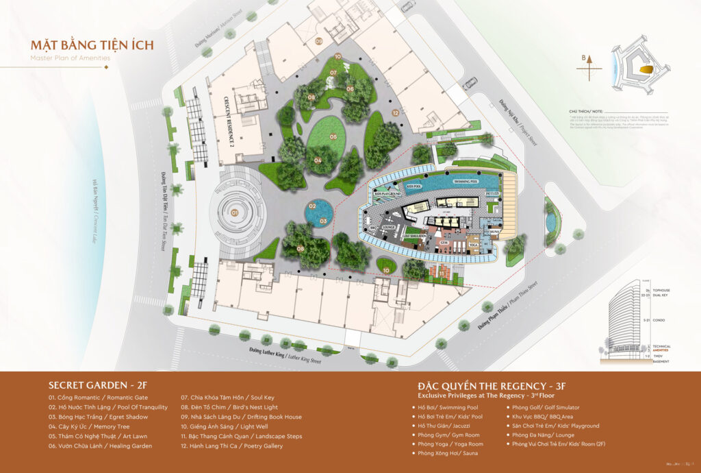 Mặt bằng tầng tiện ích The Regency - Tầng 3