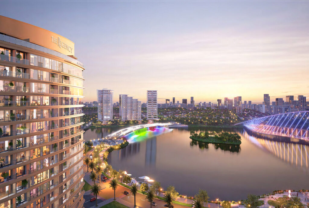 View căn hộ The Regency ra Hồ Bán Nguyệt