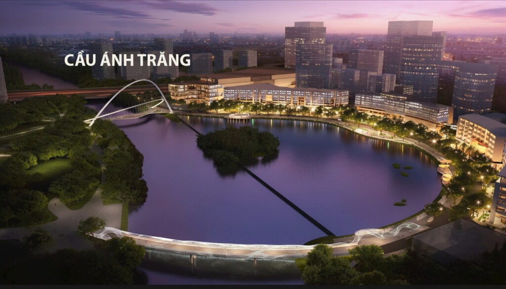 Cầu Ánh Trăng về đêm