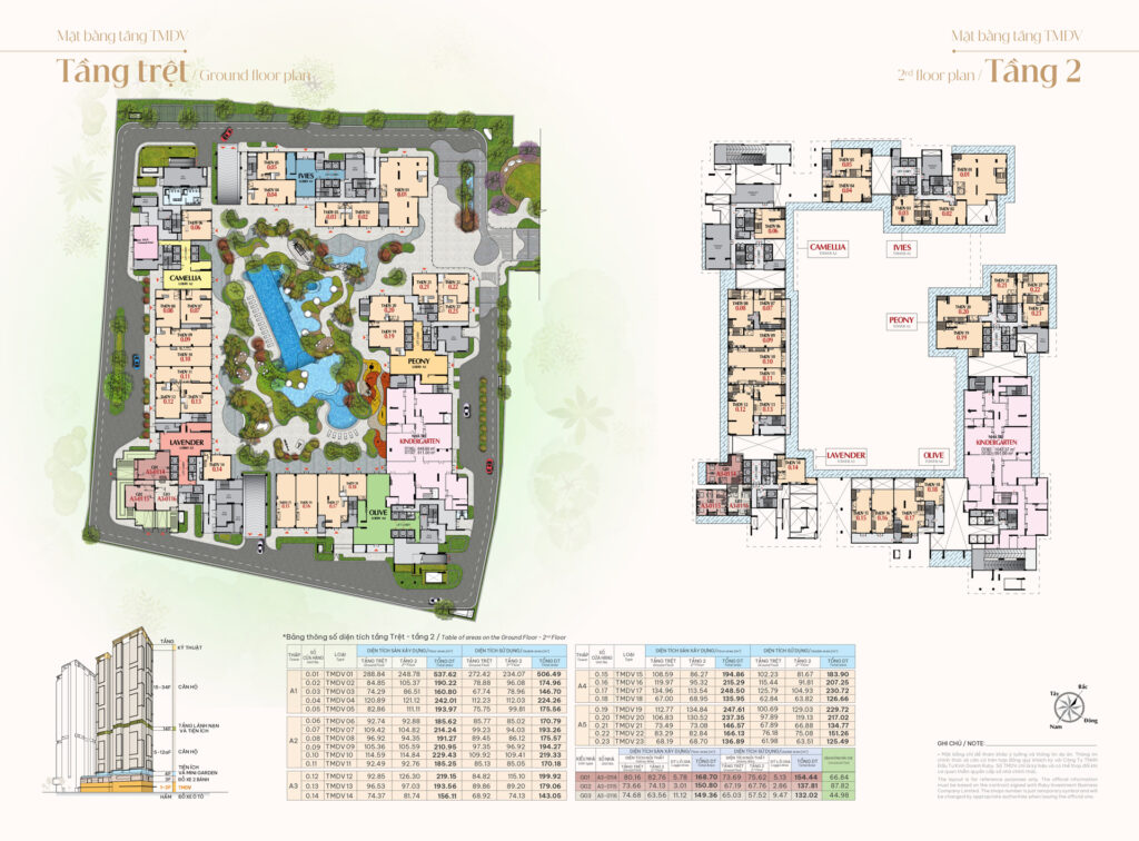 Mặt bằng tầng trệt