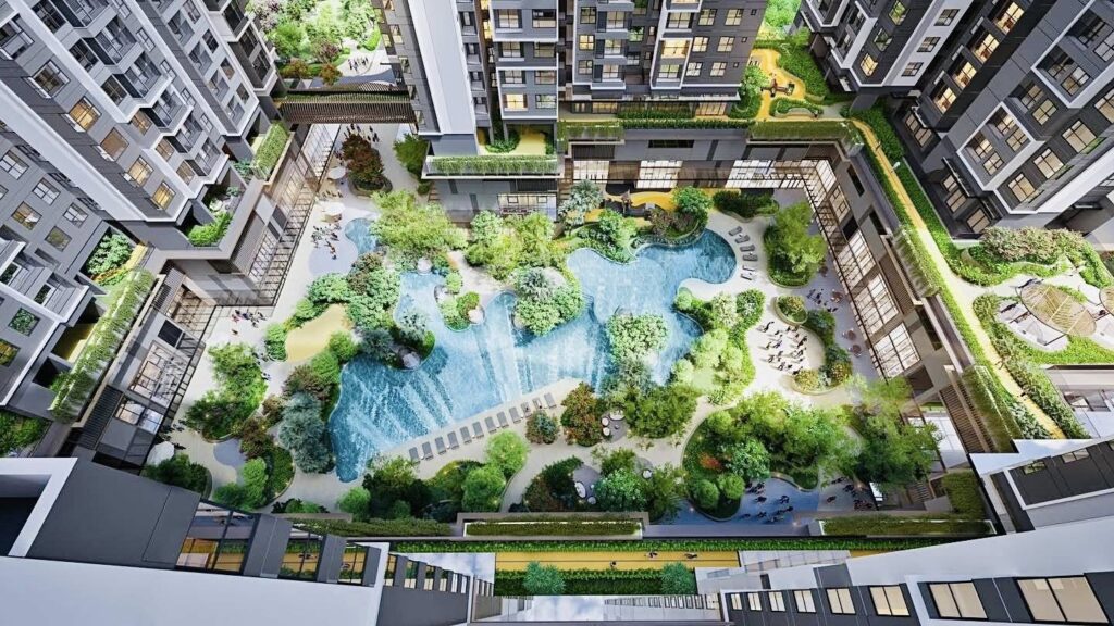 View nội khu dự án The Harmonie