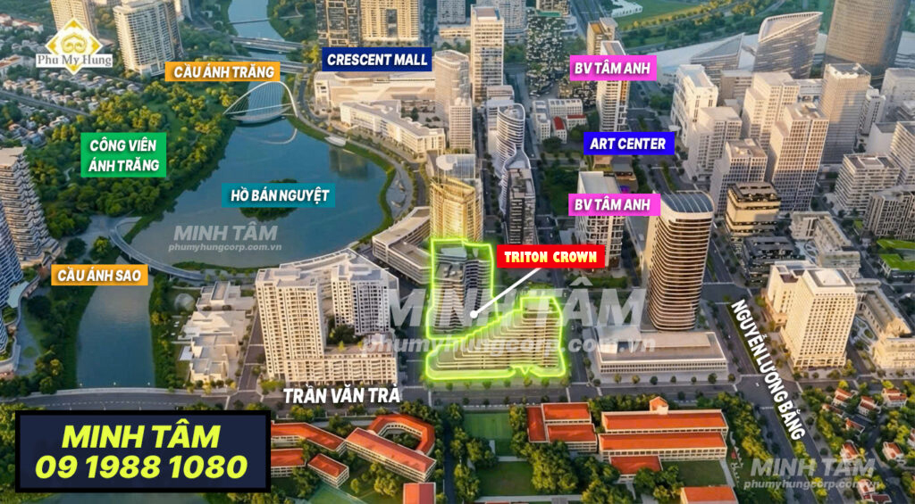 Vị trí Triton Crown Quận 7 dễ dàng tiếp cận các tiện ích ngoại khu