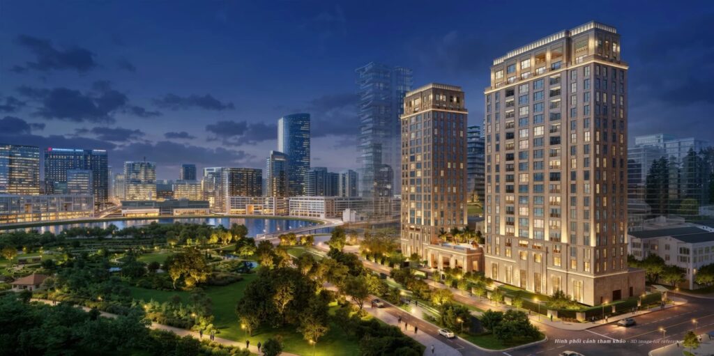 Phối cảnh hai tòa tháp Casa Luna.